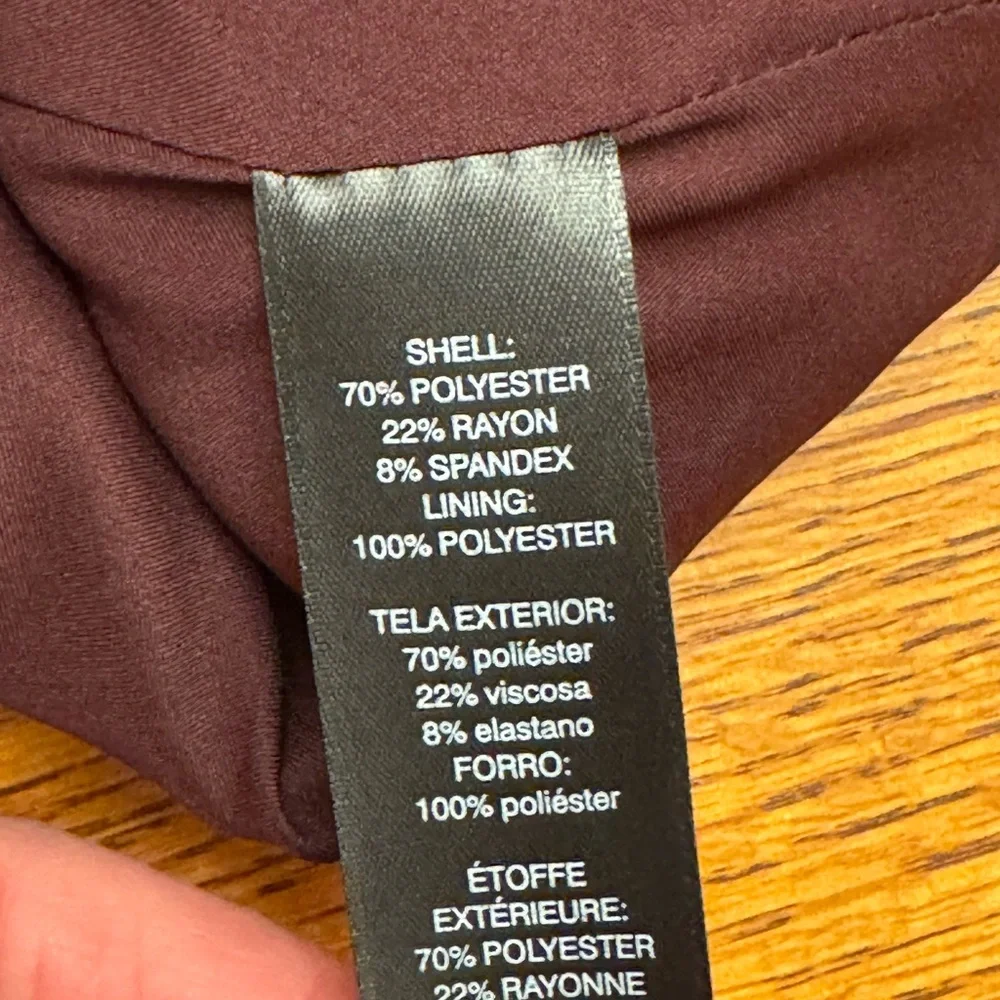 White House Black Market Burgundy Pencil Skirt Size 10 - Picture 10 of 10
